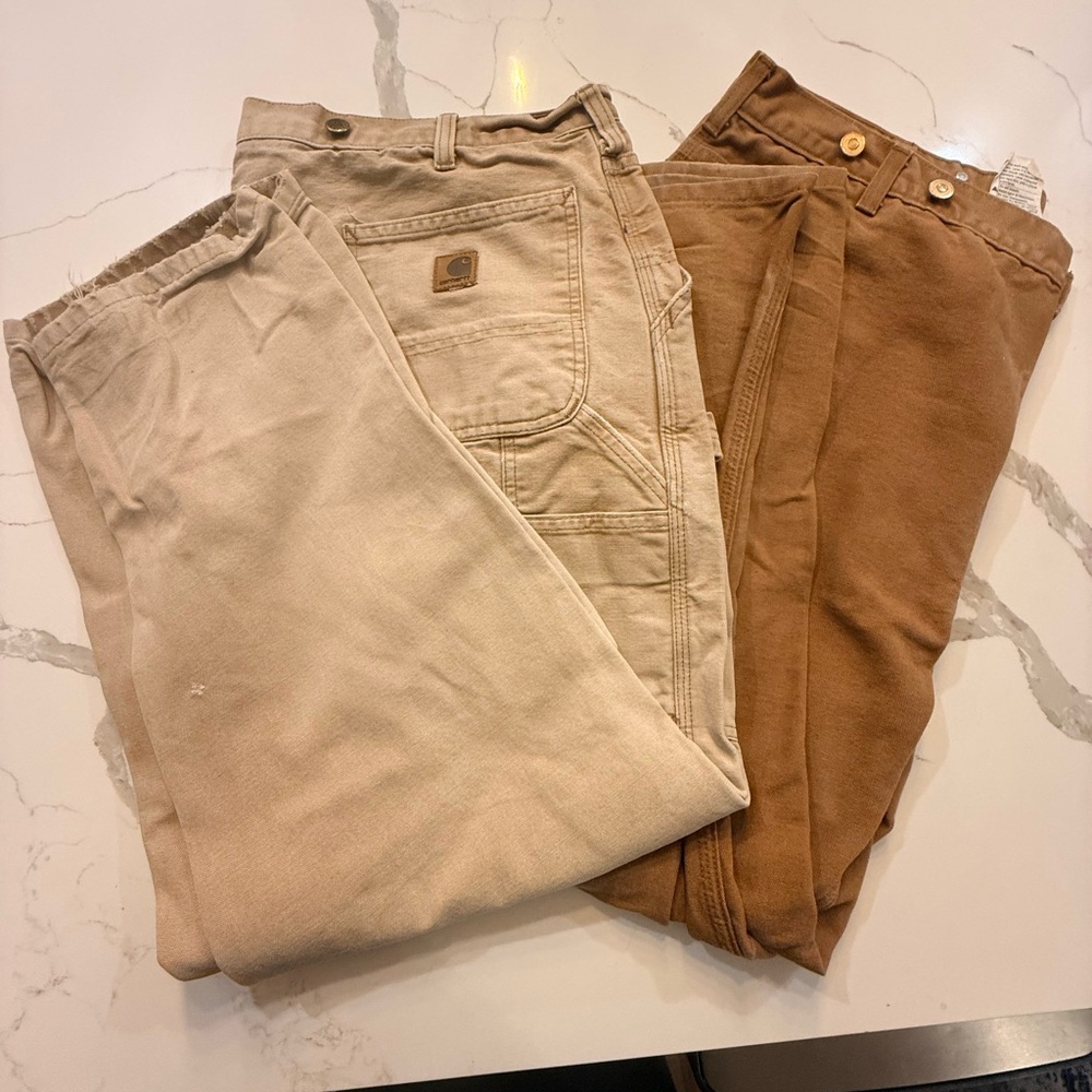 Carhartt men’s bundle 2 Original Dungaree Fit pants 42x30
